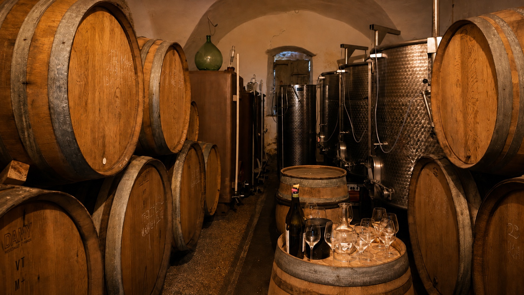 Interno e atmosfera del Domaine des Pentacrines