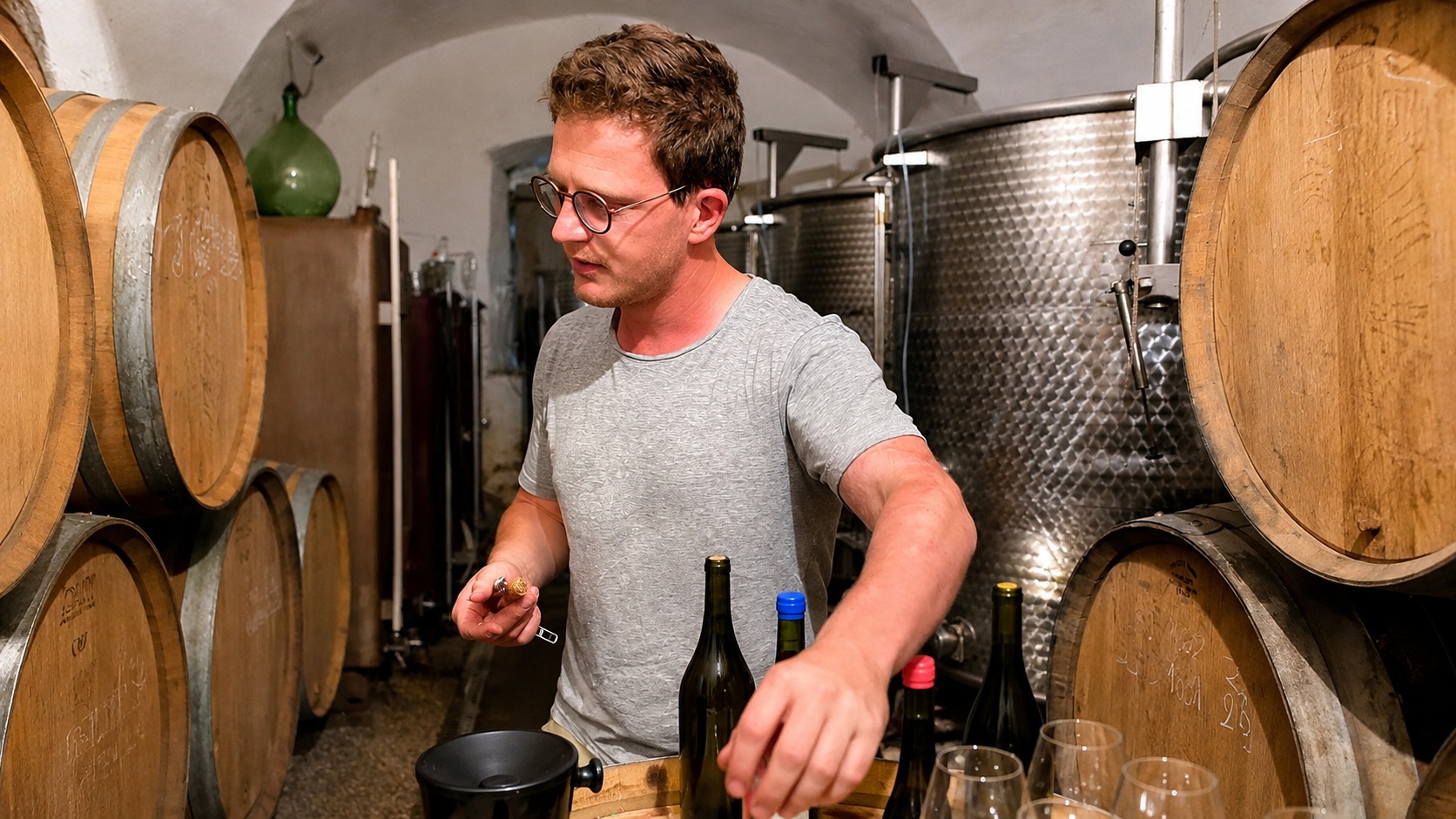 Degustazione al Domaine des Pentacrines nel Jura