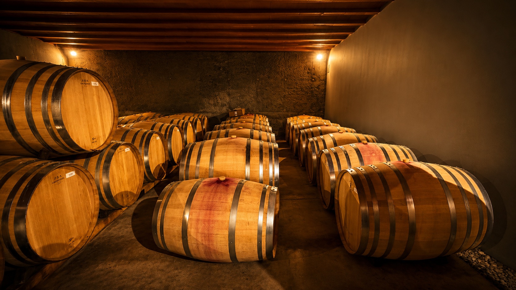 Interno della cantina del Domaine Girard