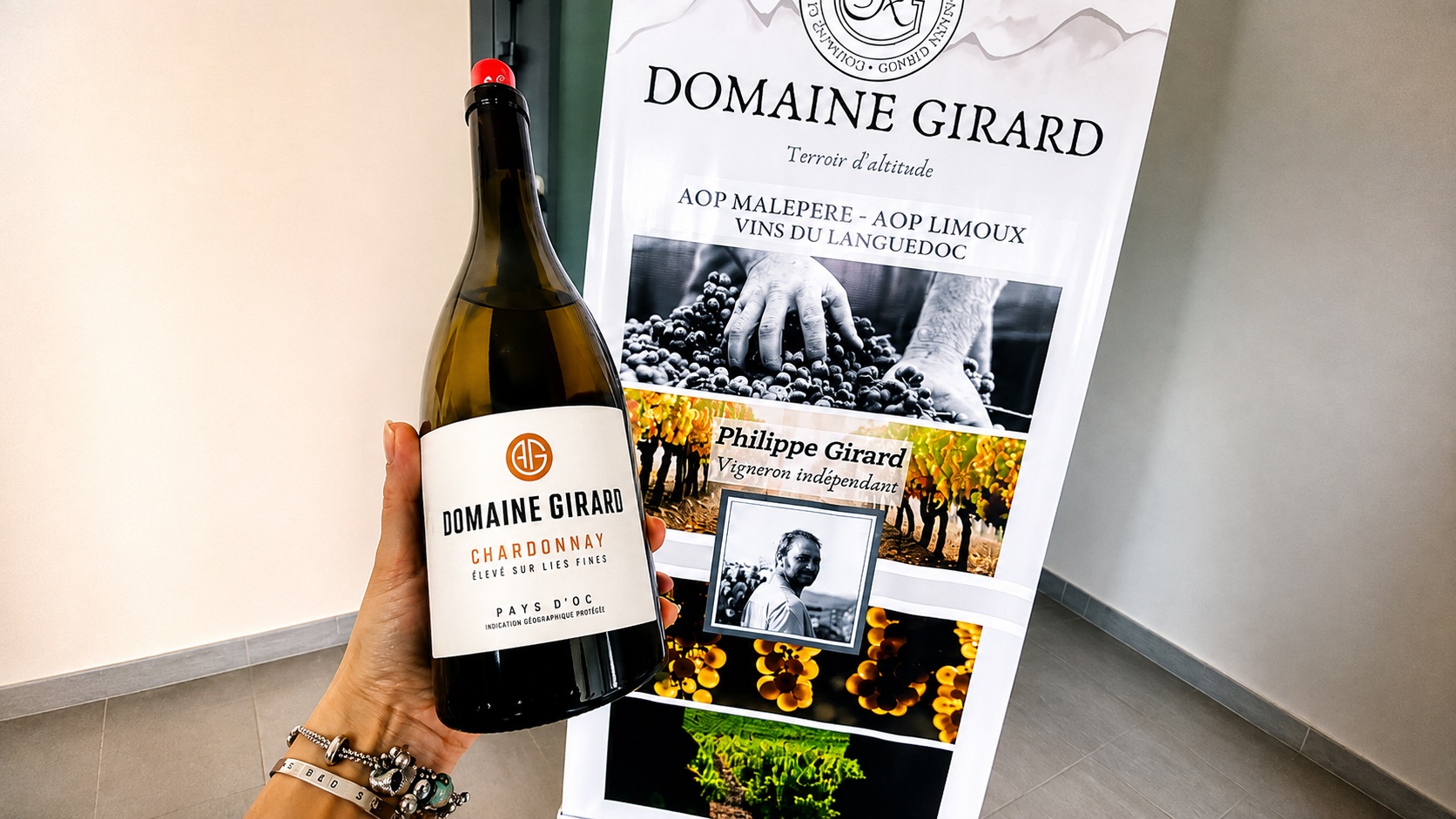 Chardonnay degustato al Domaine Girard durante il viaggio nel Languedoc